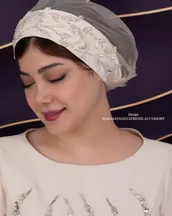 خرید آنلاین توربان مجلسی کد 1992 | مزون شقایق تفرشی