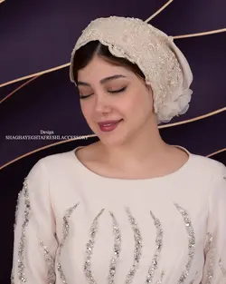 خرید آنلاین توربان مجلسی کد 1993 | مزون شقایق تفرشی