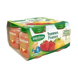 پوره Bledina سیب و توت فرنگی