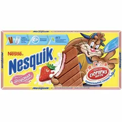 شکلات Nesquik با مغز شیر و توت فرنگی