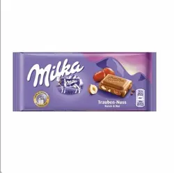 شکلات Milka کشمش و فندق