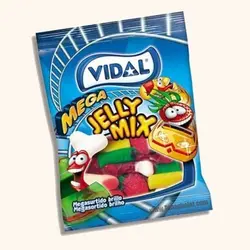 پاستیل روغنی 100 گرمی VIDAL مدل MEGA JELLY MIX -