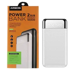 شارژر همراه آرسون مدل MGD01 ظرفیت ۱۰۰۰۰ میلی آمپر ساعت