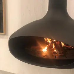 شومینه معلق عدسی هیزمی