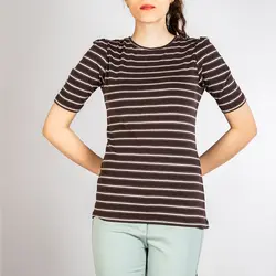 تیشرت یقه‌گرد پشت بندی