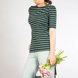 تیشرت یقه‌گرد پشت بندی