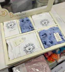 ست لباس نوزاد پسرانه 19 تکه دانالو دو رنگ طرح تک خرسDanaloo