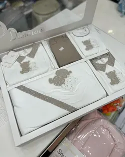 ست لباس نوزاد پسرانه 19 تکه دانالو طرح دو خرس Danaloo