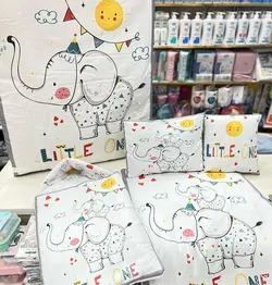 سرویس خواب نوزاد 5 تکه (فیل وخورشید)