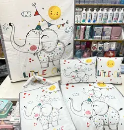 سرویس خواب نوزاد 5 تکه (فیل وخورشید)