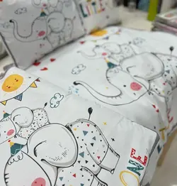 سرویس خواب نوزاد 5 تکه (فیل وخورشید)