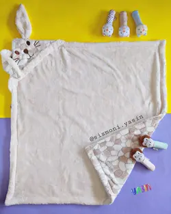 پتو خرگوشی طرح سنگی