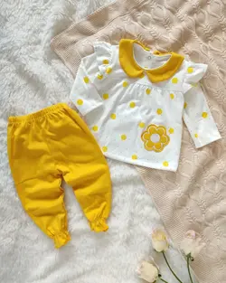 سارافون شلوار خال خالی گلی