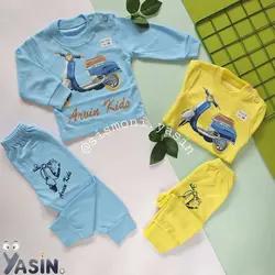 بلوز شلوار پسرانه طرح موتور