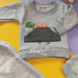 بلوز شلوار دورس تو کرکی دایناسور