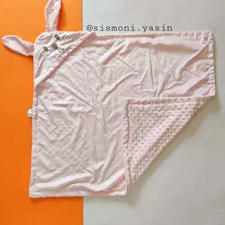 پتو خرگوشی دو رو مخمل کارامل دم دار