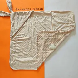 پتو خرگوشی دو رو مخمل کارامل دم دار