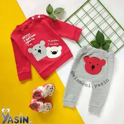 بلوز شلوار طرح دو خرس