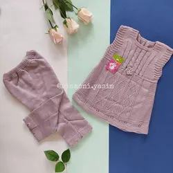 سارافون شلوار بافت دخترانه