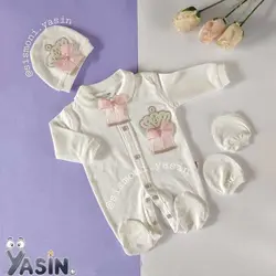 سرهمی سه تکه طرح تاج مرواریدی