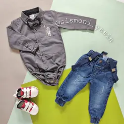 سه تکه پسرانه بادی، شلوار و ساسبند