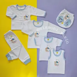 سرویس لباس تکه‌ای آبی شاهین