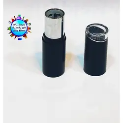 پوکه رژلب تستر دار مشکی/ماردون نقره ای (آبکاری)(100عددی)
