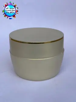 قوطی کرم بژ با حلقه طلایی 50 گرم دو جداره وارداتی (50 عددی) - فروشگاه اینترنتی شهر پلاستیک | فروشگاه سیتی پلاست | ظروف داریی | انواع قطره چکان | ظروف آرایشی | ظروف آزمایشگاهی | انواع شیشه | انواع پت