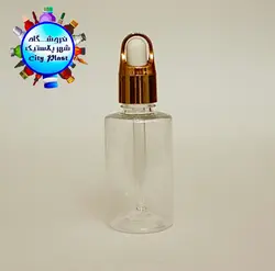 پت 60 میل گرد دهانه 18 با میله قطره سفید طلایی قلاب دار وارداتی (100 عددی) - فروشگاه اینترنتی شهر پلاستیک | فروشگاه سیتی پلاست | ظروف داریی | انواع قطره چکان | ظروف آرایشی | ظروف آزمایشگاهی | انواع شیشه | انواع پت