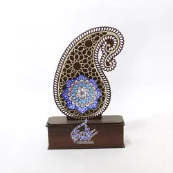 تندیس میناکاری مدل بته جقه طرح غزال