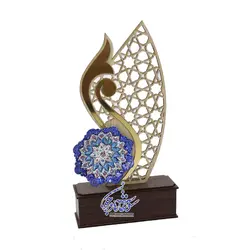 تندیس میناکاری مدل صبا به همراه بشقاب میناکاری