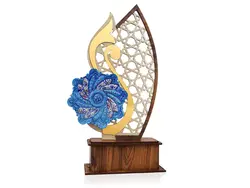 تندیس میناکاری مدل صبا به همراه بشقاب میناکاری