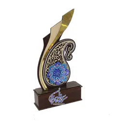 تندیس میناکاری مدل بته جقه به همراه بشقاب میناکاری