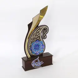 تندیس میناکاری مدل بته جقه به همراه بشقاب میناکاری