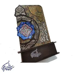 تندیس میناکاری طرح وان یکاد خاتم به همراه بشقاب میناکاری