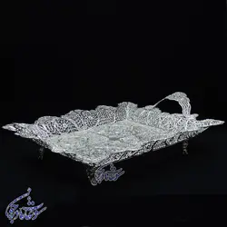 سینی لب دالبر دسته ملیله سایز کوچک - سوغات مادرجون