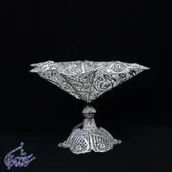 شیرینی خوری ملیله کاری مدل 8 پر قلدار سایز متوسط - سوغات مادرجون