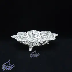 شیرینی خوری سه پایه ملیله کاری مدل 8 پر سایز کوچک - سوغات مادرجون