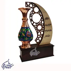 تندیس گلدان مس و پرداز - سوغات مادرجون