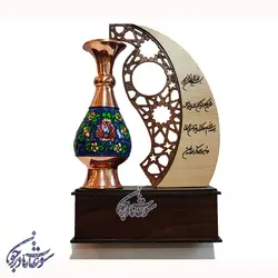 تندیس گلدان مس و پرداز - سوغات مادرجون