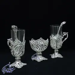 سرویس گالش قهوه خوری ملیله کاری - سوغات مادرجون