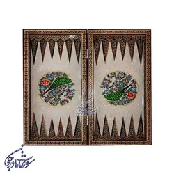 تخته نرد و شطرنج طرح گل و مرغ - سوغات مادرجون