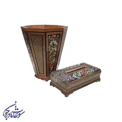 ست سطل و جادستمال خاتم گل و مرغ-پرکاربردترین - سوغات مادرجون