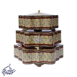 ست شکلات خوری دالبری خاتم 6 گوش - سوغات مادرجون