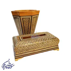 جا دستمال و سطل خاتم مدل پره وارو - سوغات مادرجون