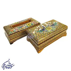 ست جا دستمال و جا قاشق گل و مرغ و خاتم - سوغات مادرجون