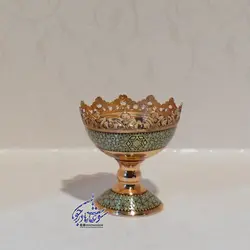 آجیل خوری مس و خاتم سایز13 - سوغات مادرجون