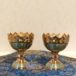 آجیل خوری مس و خاتم سایز13 - سوغات مادرجون