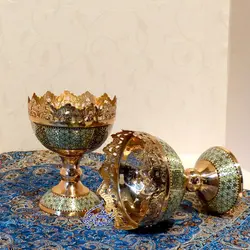 آجیل خوری مس و خاتم سایز13 - سوغات مادرجون