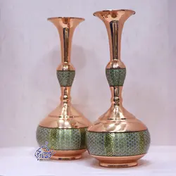 گلدان دالبری مس و خاتم بزرگ